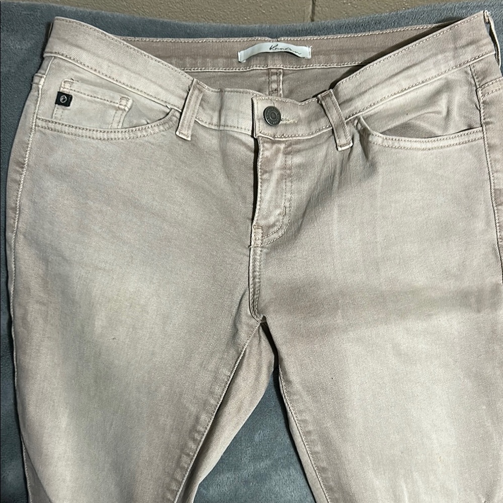 KanCan Tan Skinny Jeans with Vintage Look